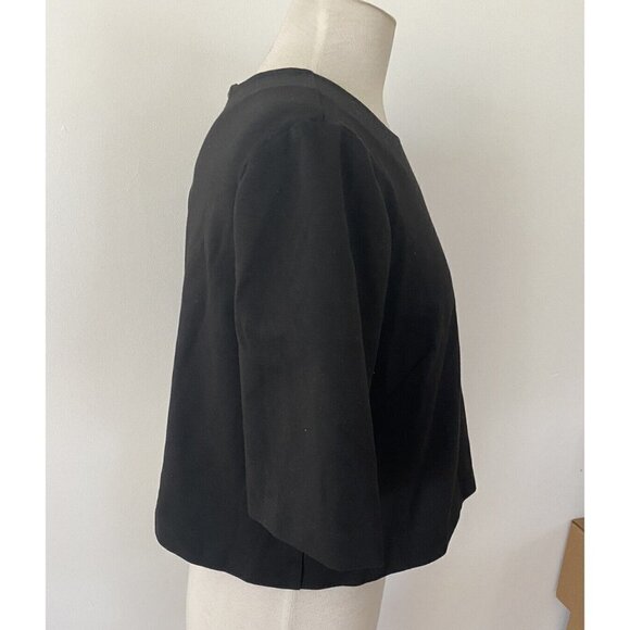 BCBGeneration Women’s Shirt Top Exposed Back Zipper Crop Top Size M Black - Picture 2 of 8